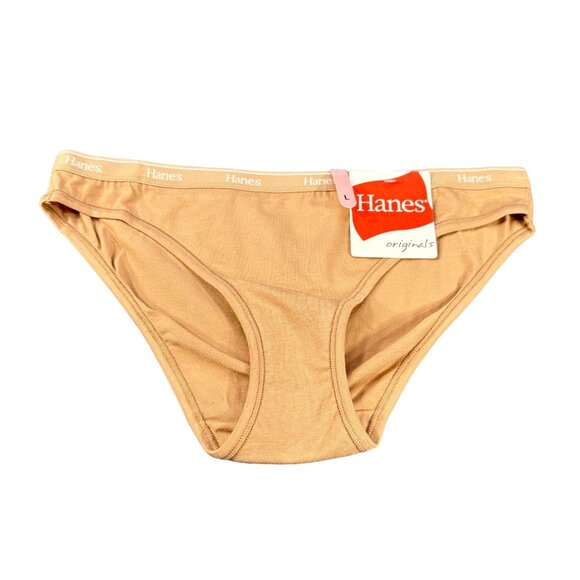 Hanes Women's Size Large Panty Bikini Original Beige New With Tags - Picture 1 of 8